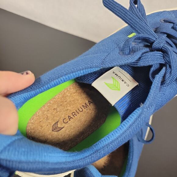 Womens Cariuma Sneaker Size 10.5 IBI Blue Knit Sneaker Low Excellent Condition - Picture 4 of 9